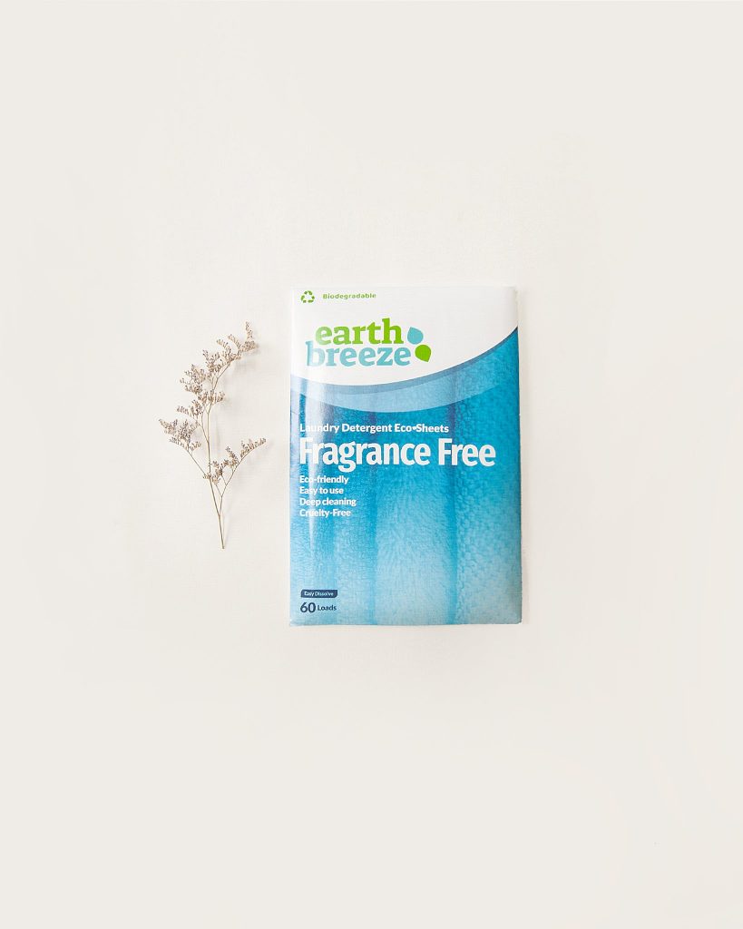 Earth Breeze Laundry Detergent Eco Sheets, 60 Loads Fragrance Free